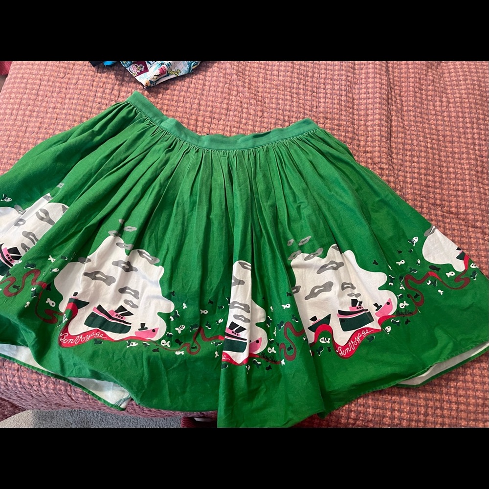 Pinup Girl Clothing - Mary Blair green boat skirt